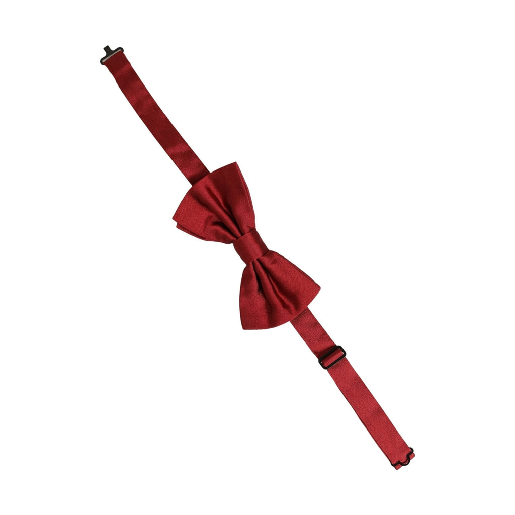Dolce & Gabbana Men Red 100% Silk Adjustable Neck Papillon Bow Tie