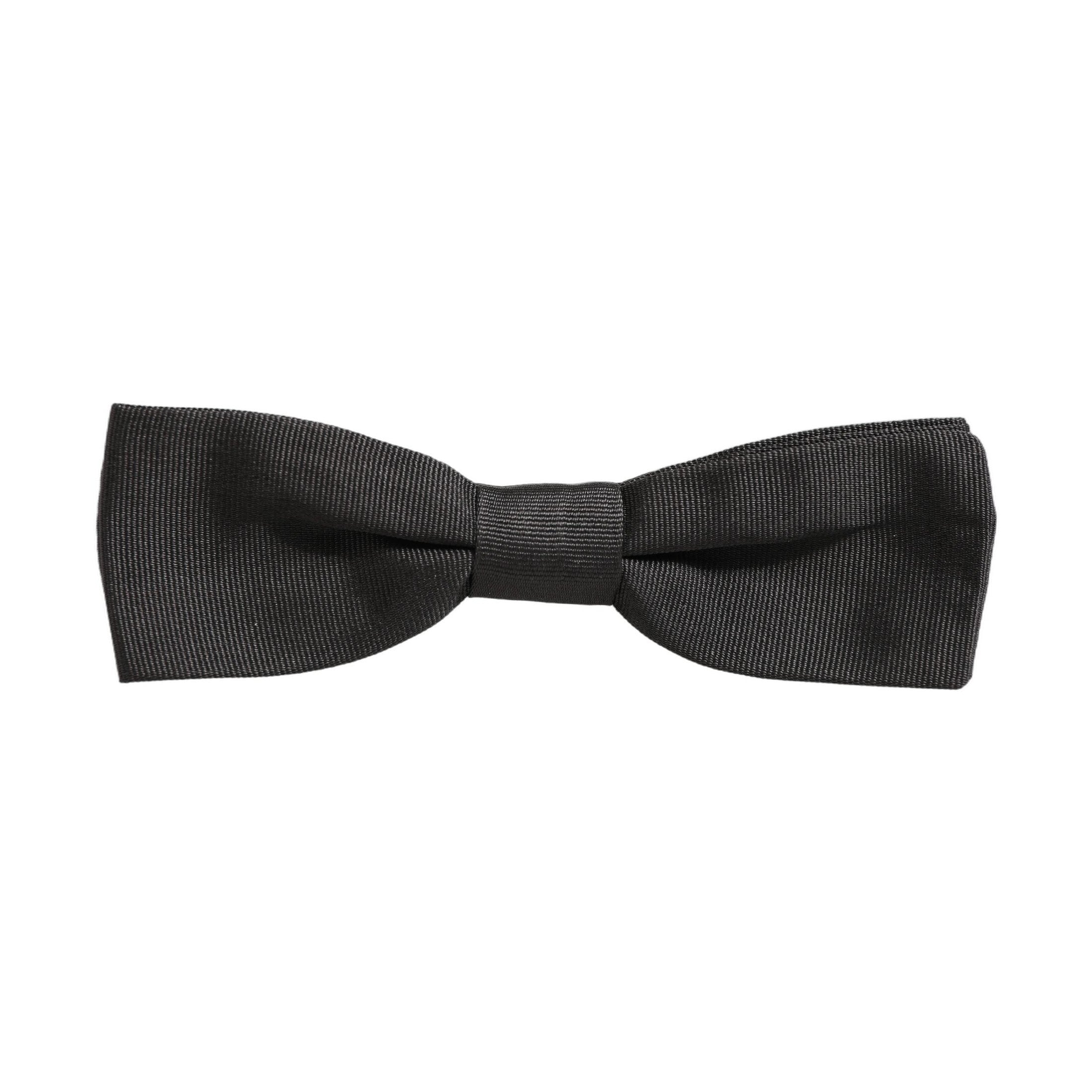 Dolce & Gabbana Men Black 100% Cotton Adjustable Neck Papillon Bow Tie
