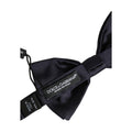 Dolce & Gabbana Men Black 100% Silk Adjustable Neck Papillon Bow Tie