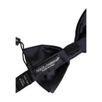 Dolce & Gabbana Men Black 100% Silk Adjustable Neck Papillon Bow Tie