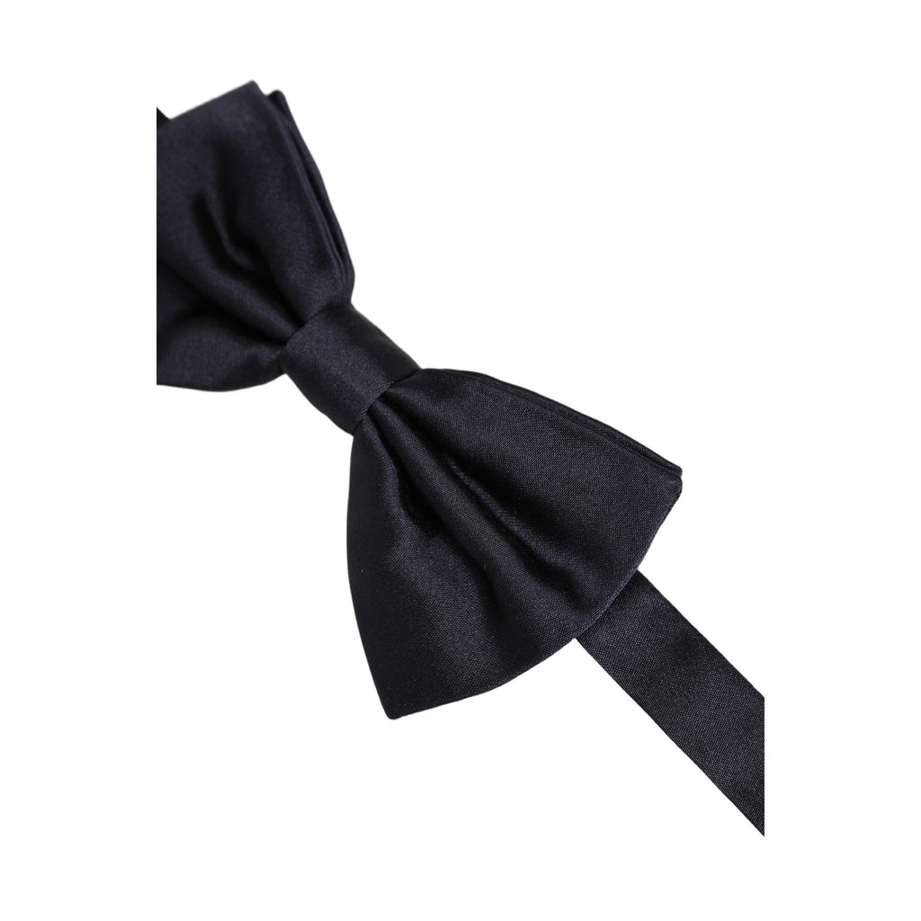 Dolce & Gabbana Men Black 100% Silk Adjustable Neck Papillon Bow Tie