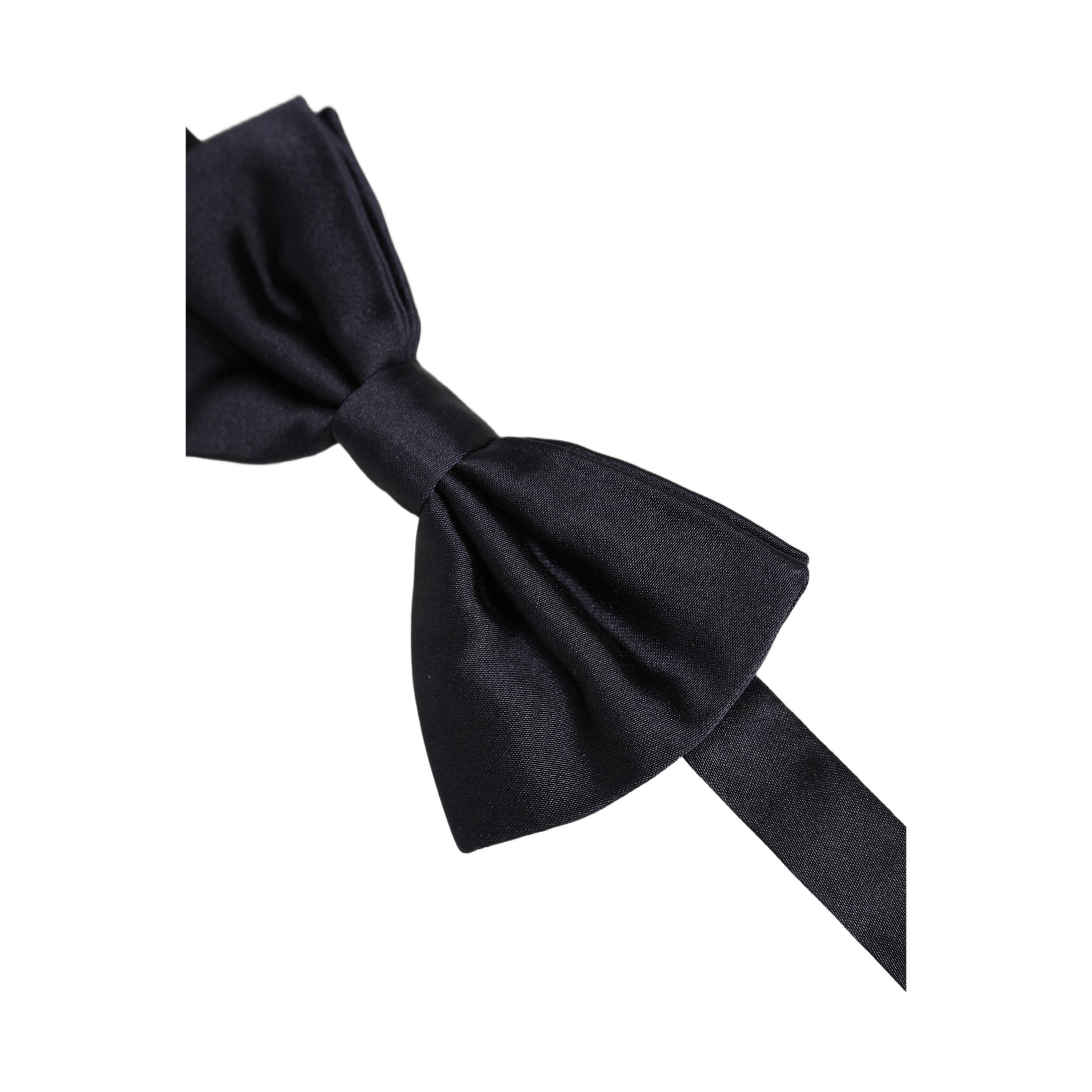 Dolce & Gabbana Men Black 100% Silk Adjustable Neck Papillon Bow Tie