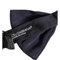 Dolce & Gabbana Men Dark Blue Silk Adjustable Neck Papillon Bow Tie