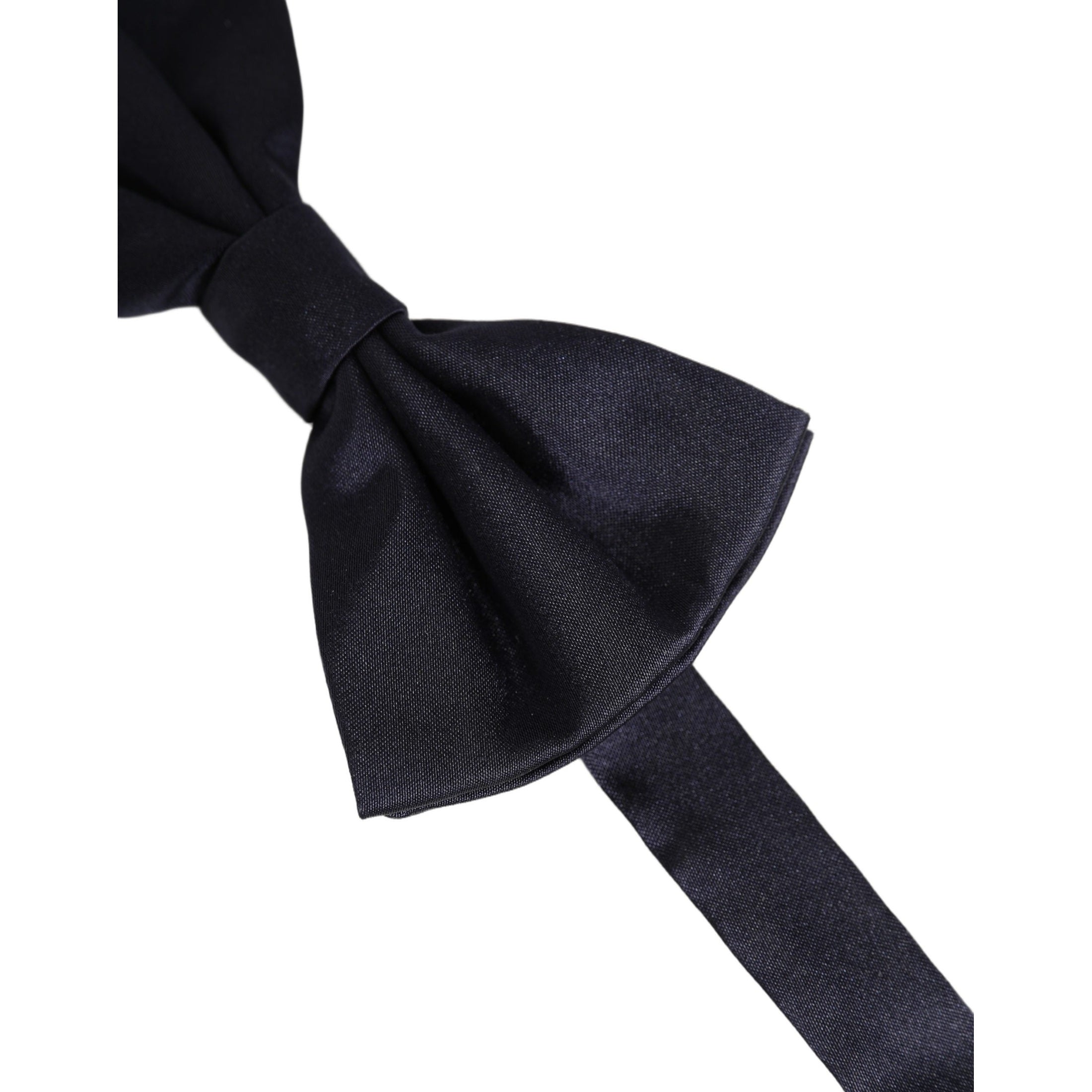 Dolce & Gabbana Men Dark Blue Silk Adjustable Neck Papillon Bow Tie