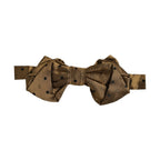 Dolce & Gabbana Men Brown Polka Dot Silk Adjustable Neck Papillon Bow Tie