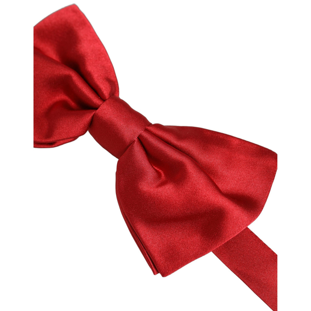 Dolce & Gabbana Men Red 100% Silk Adjustable Neck Papillon Bow Tie