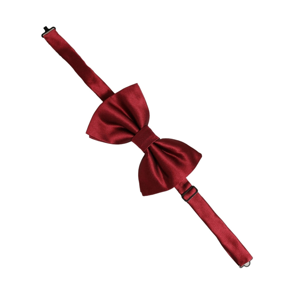 Dolce & Gabbana Men Red 100% Silk Adjustable Neck Papillon Bow Tie