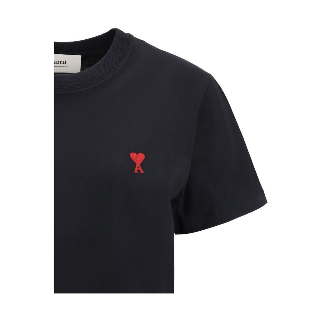 Ami Paris Black Cotton T-Shirt