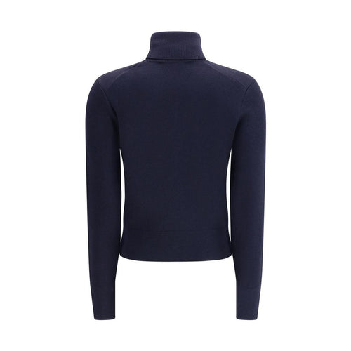 Ami Paris Blue Merino Wool Turtleneck