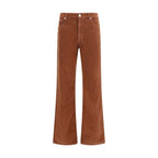 Haikure Brown Cotton Casual Pants