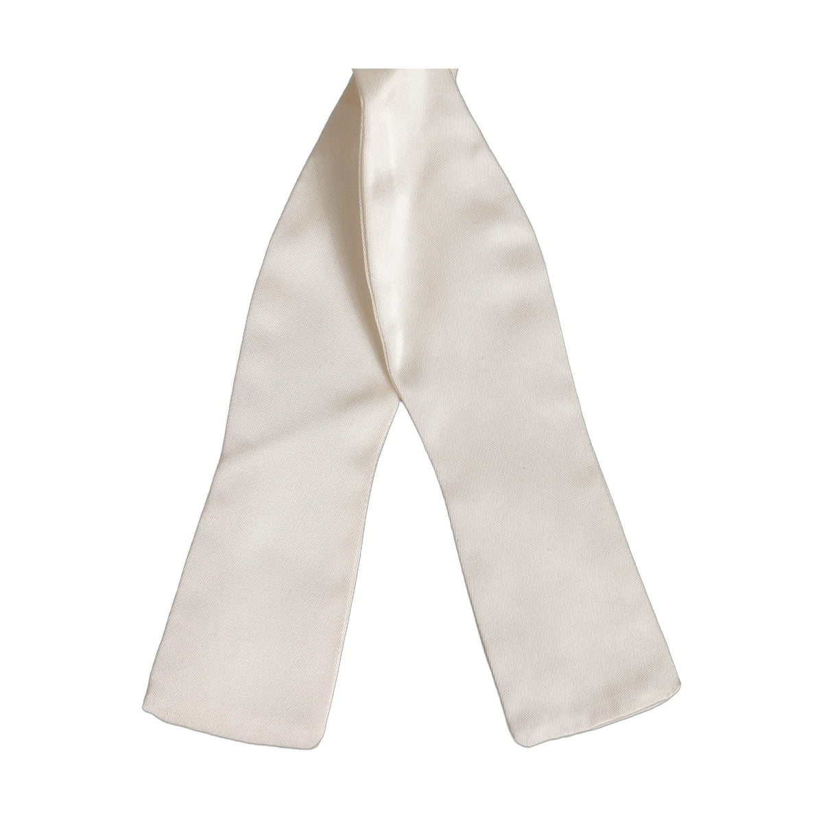 Men White 100% Silk Adjustable Neck Papillon Bow Tie