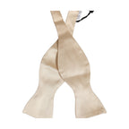 Dolce & Gabbana Men Beige 100% Silk Adjustable Neck Papillon Bow Tie