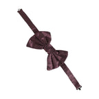 Dolce & Gabbana Men Maroon 100% Silk Adjustable Neck Papillon Bow Tie
