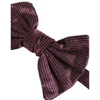 Dolce & Gabbana Men Maroon 100% Silk Adjustable Neck Papillon Bow Tie