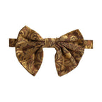Dolce & Gabbana Men Brown Floral Silk Adjustable Neck Papillon Bow Tie