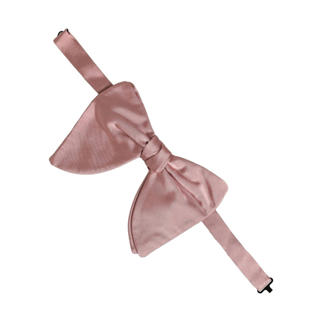 Dolce & Gabbana Men Pink 100% Silk Adjustable Neck Papillon Bow Tie
