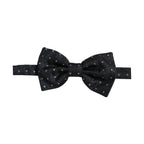 Dolce & Gabbana Men Black Polka Dot Silk Adjustable Neck Papillon Bow Tie