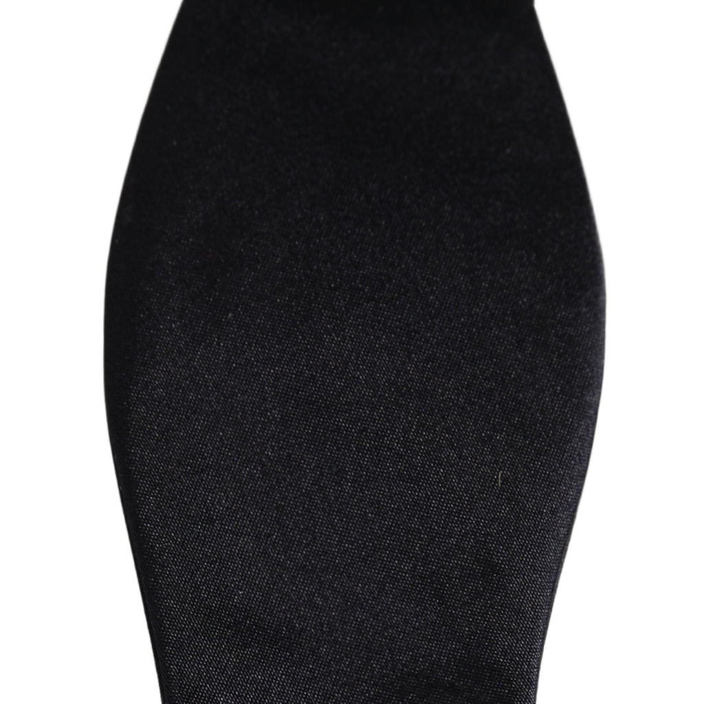 Dolce & Gabbana Men Black 100% Silk Adjustable Neck Papillon Bow Tie