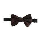 Dolce & Gabbana Men Brown 100% Silk Adjustable Neck Papillon Bow Tie