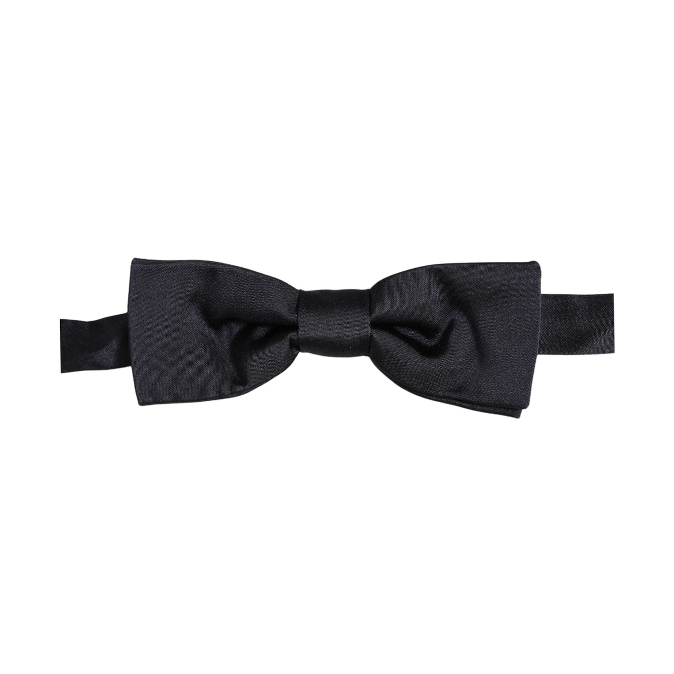 Dolce & Gabbana Men Dark Blue 100% Silk Adjustable Neck Papillon Bow Tie