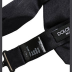 Dolce & Gabbana Men Black 100% Silk Adjustable Neck Papillon Bow Tie