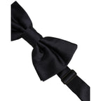 Dolce & Gabbana Men Black 100% Silk Adjustable Neck Papillon Bow Tie