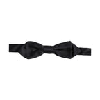 Dolce & Gabbana Men Black 100% Silk Adjustable Neck Papillon Bow Tie