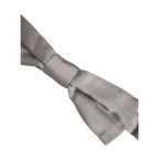 Dolce & Gabbana Men Gray 100% Silk Adjustable Neck Papillon Bow Tie