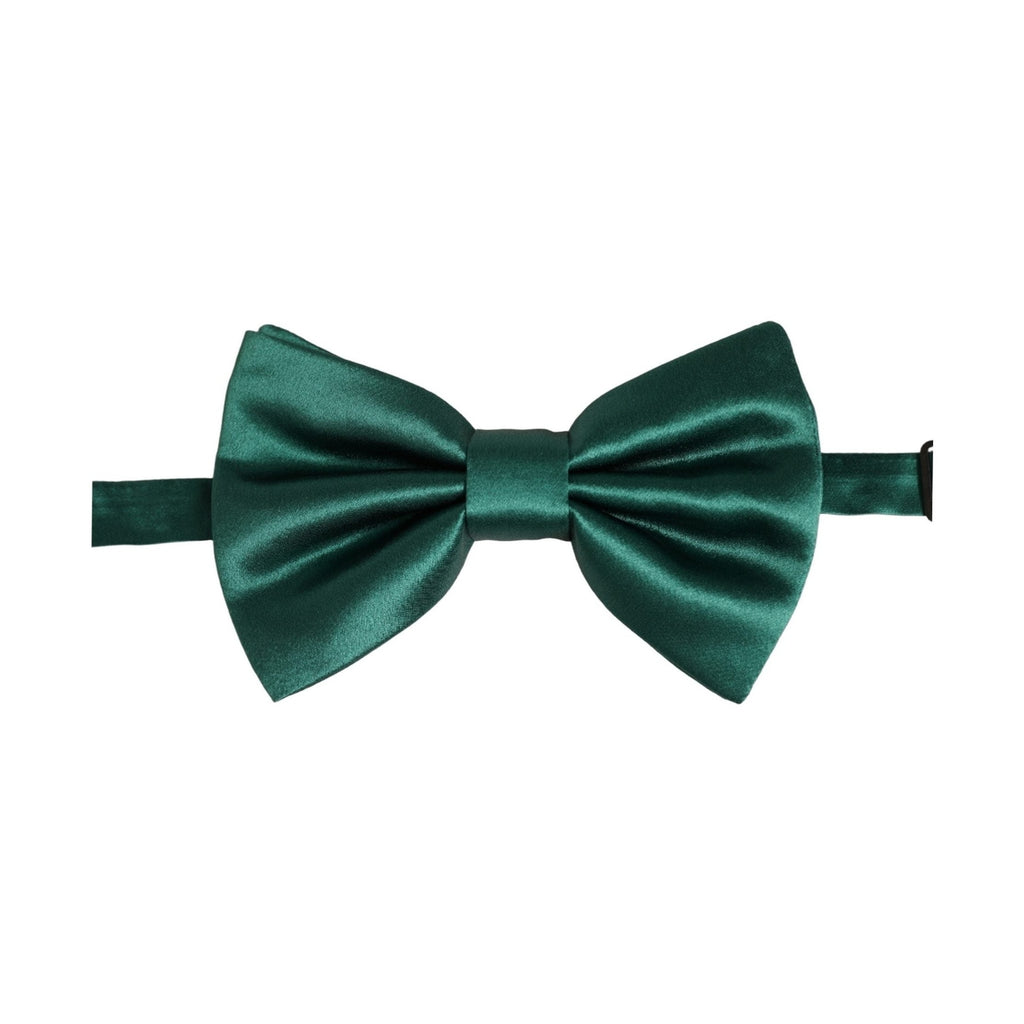 Dolce & Gabbana Men Green 100% Silk Adjustable Neck Papillon Bow Tie