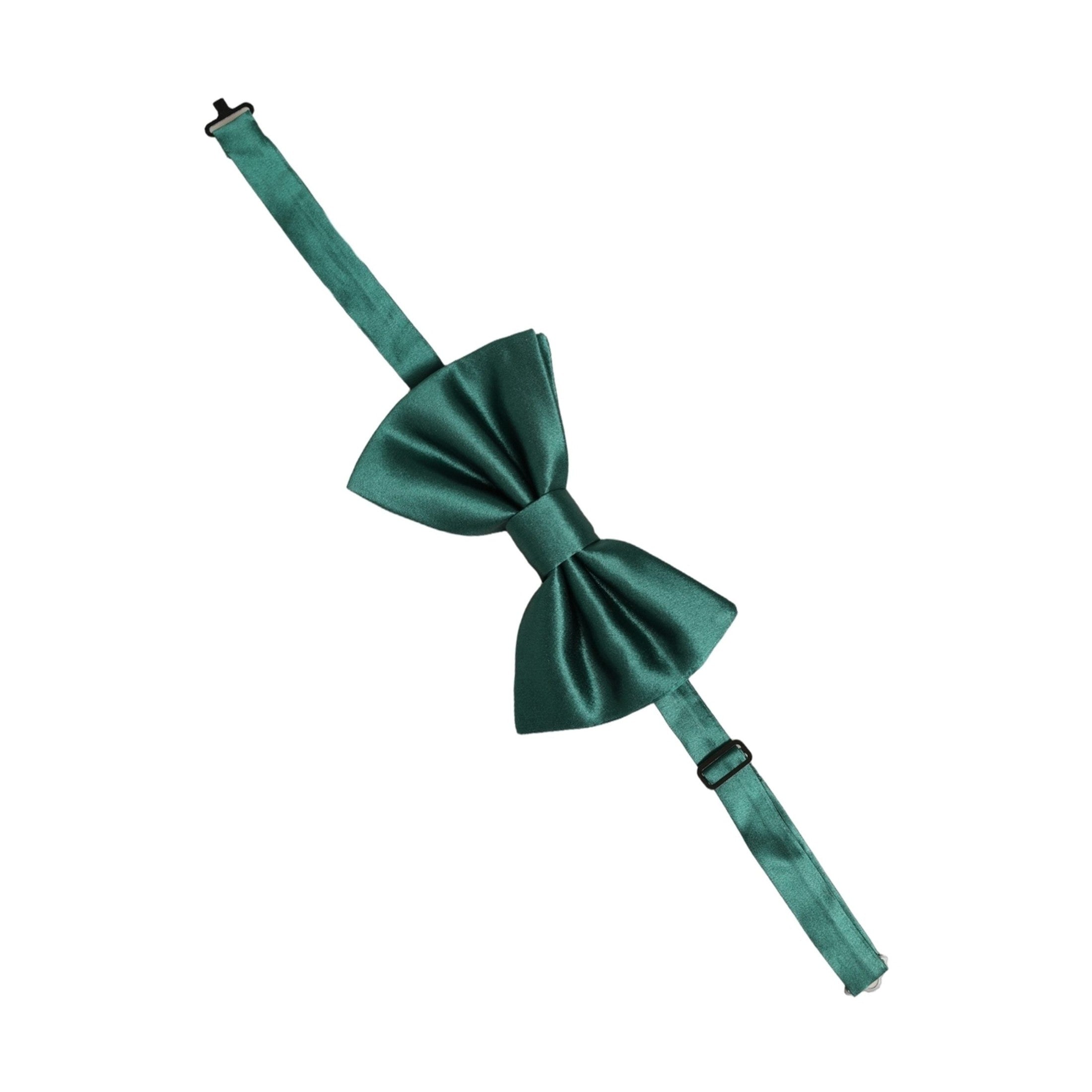 Dolce & Gabbana Men Green 100% Silk Adjustable Neck Papillon Bow Tie