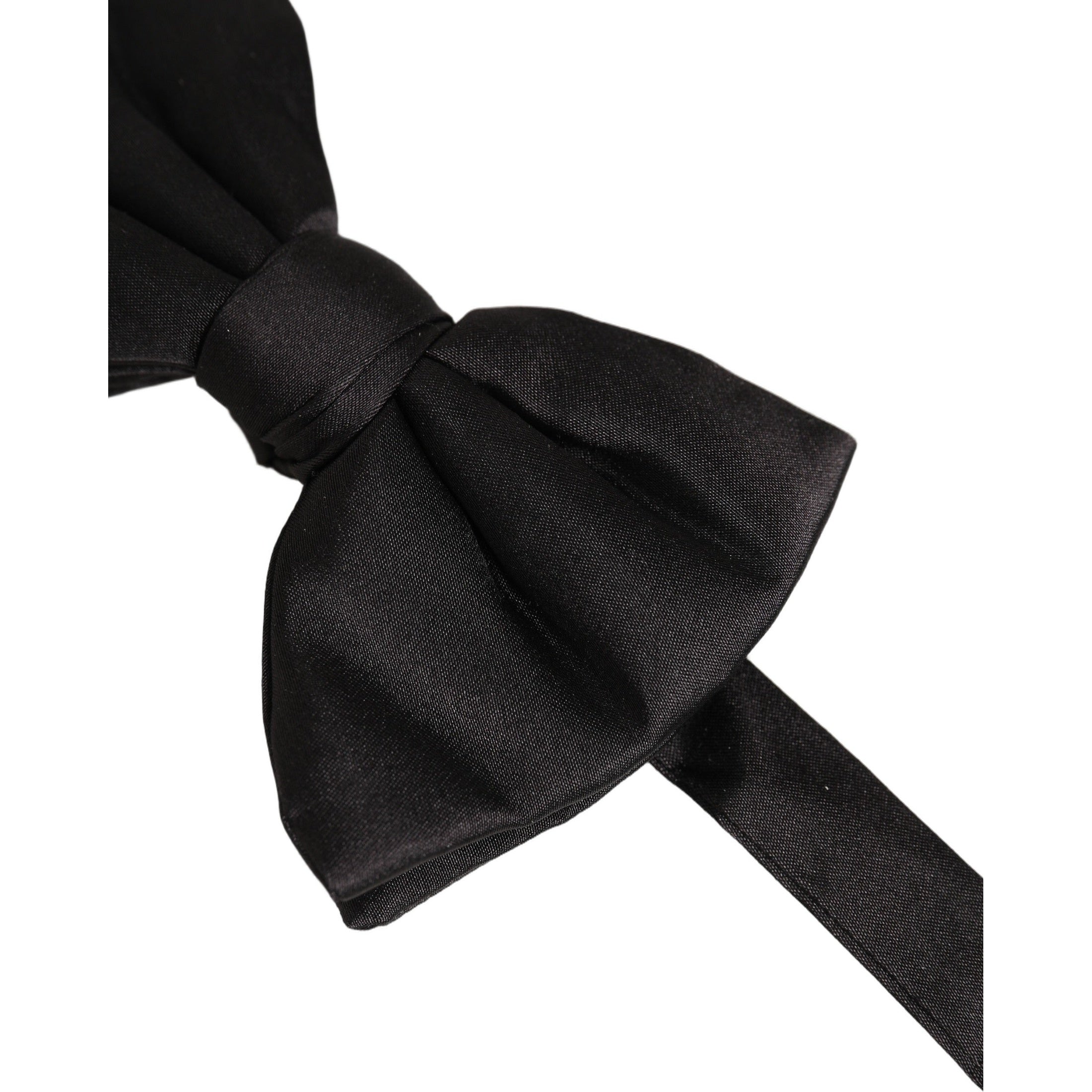Dolce & Gabbana Men Black 100% Silk Adjustable Neck Papillon Bow Tie