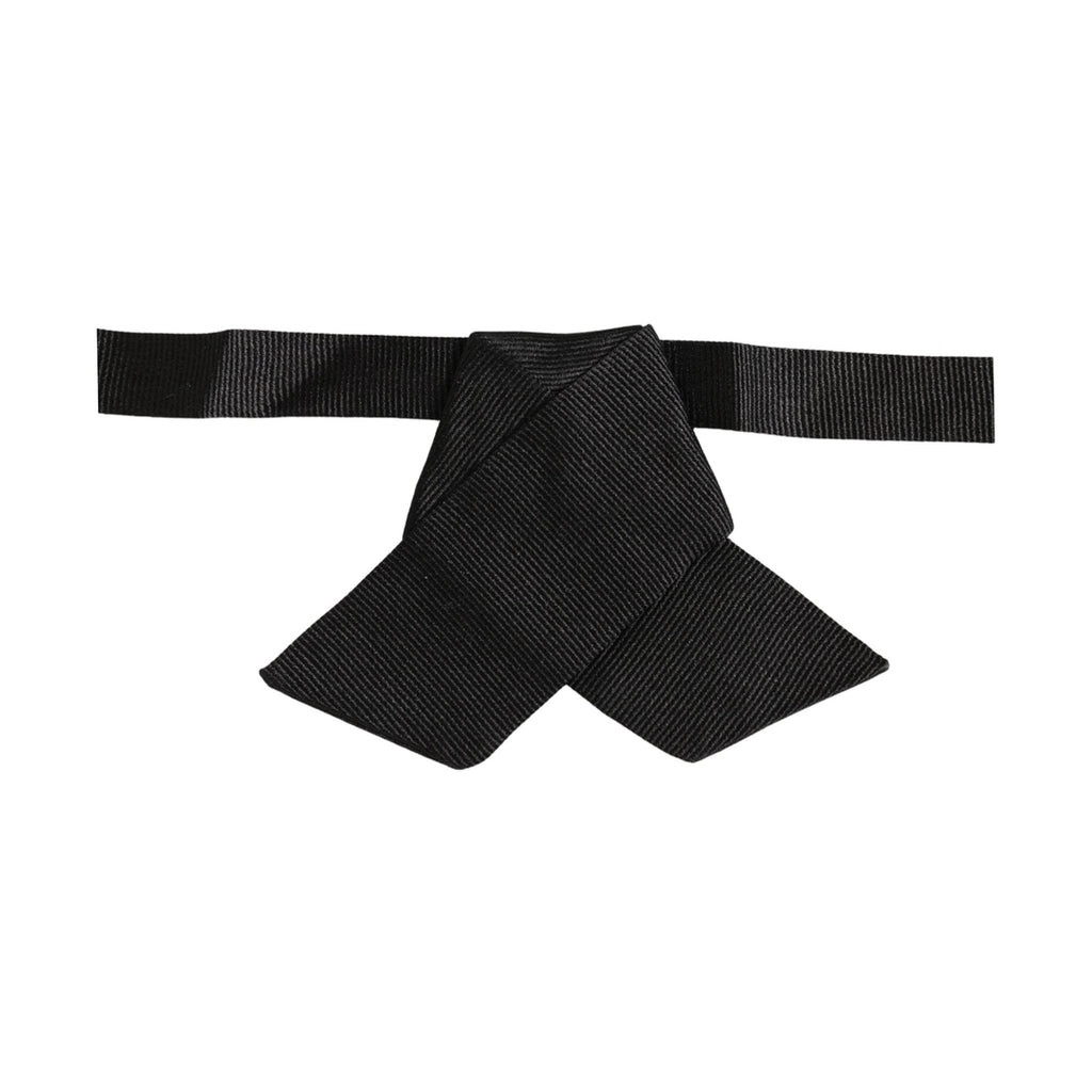 Dolce & Gabbana Men Black 100% SIlk Adjustable Neck Papillon Bow Tie