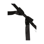 Dolce & Gabbana Men Black 100% SIlk Adjustable Neck Papillon Bow Tie