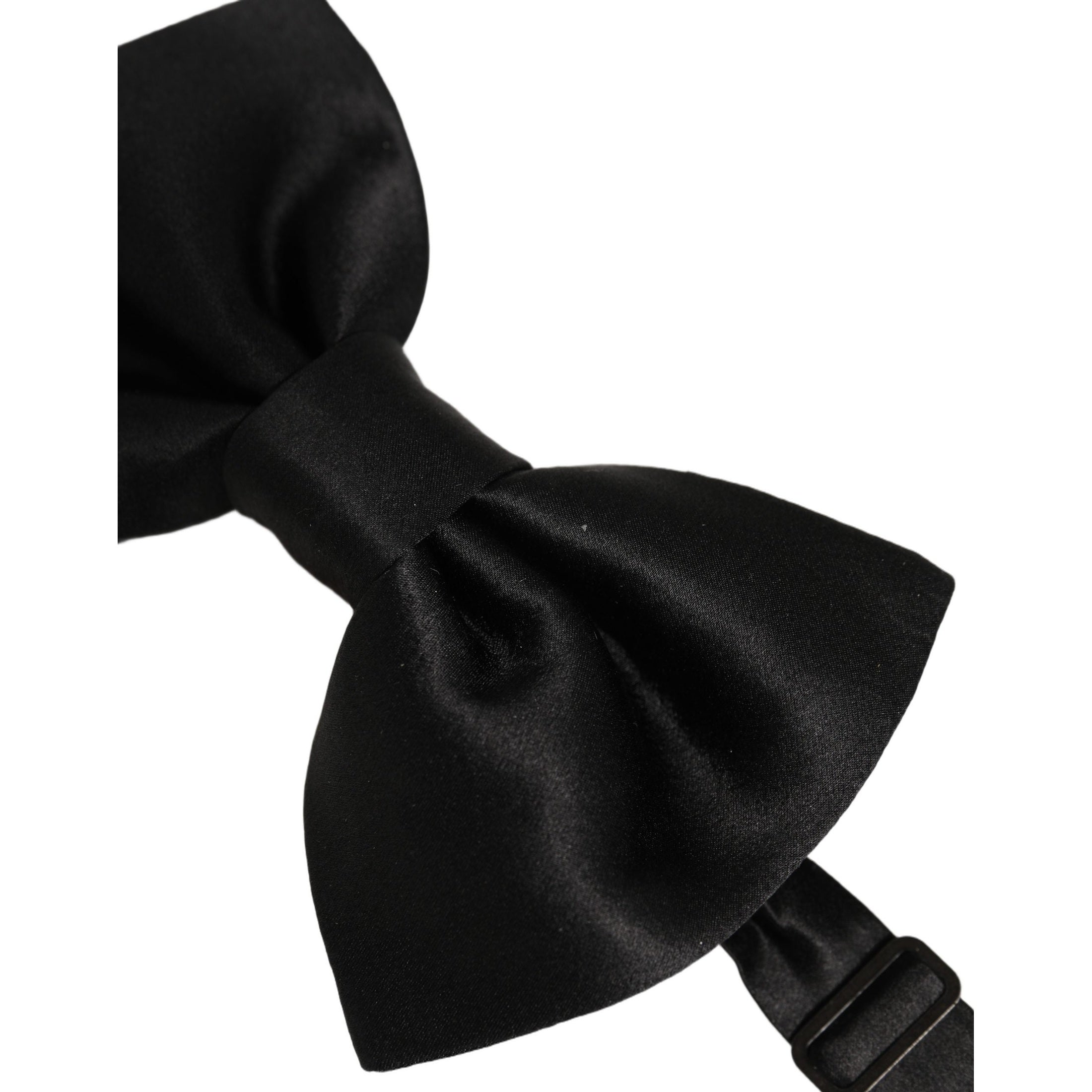 Dolce & Gabbana Men Black 100% Silk Adjustable Neck Papillon Bow Tie