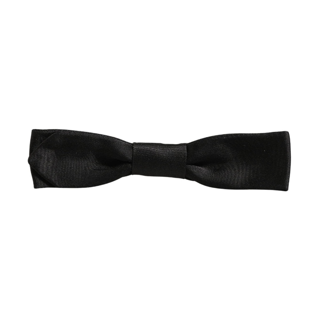 Dolce & Gabbana Men Black 100% SIlk Adjustable Neck Papillon Bow Tie