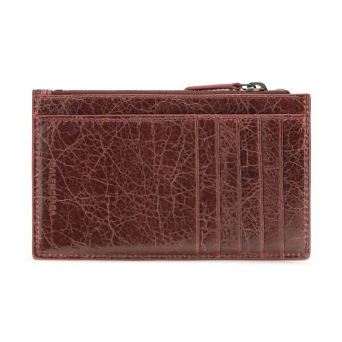 Balenciaga Bordeaux Lamb Ovis Aries Aries Wallet