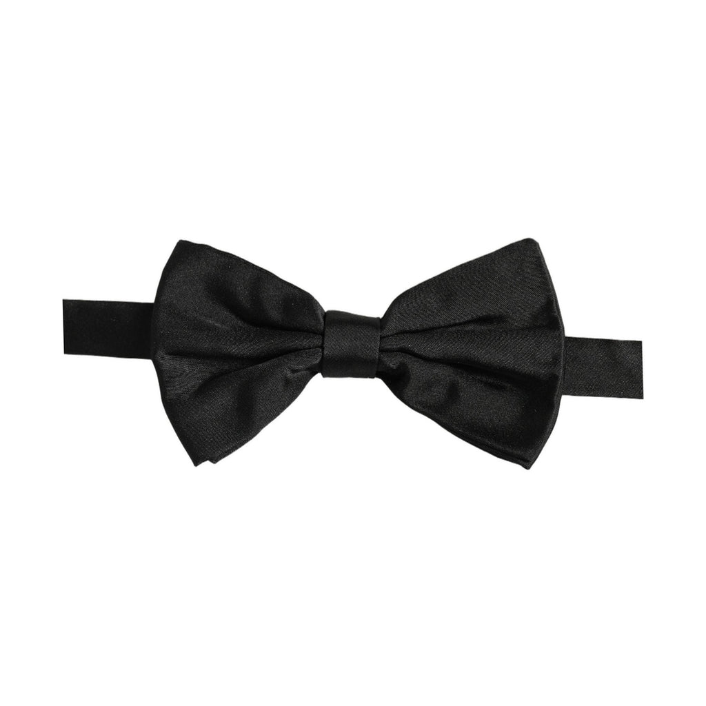 Dolce & Gabbana Men Black 100% Silk Adjustable Neck Papillon Bow Tie