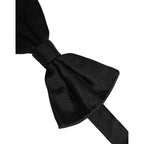 Dolce & Gabbana Men Black 100% Silk Adjustable Neck Papillon Bow Tie