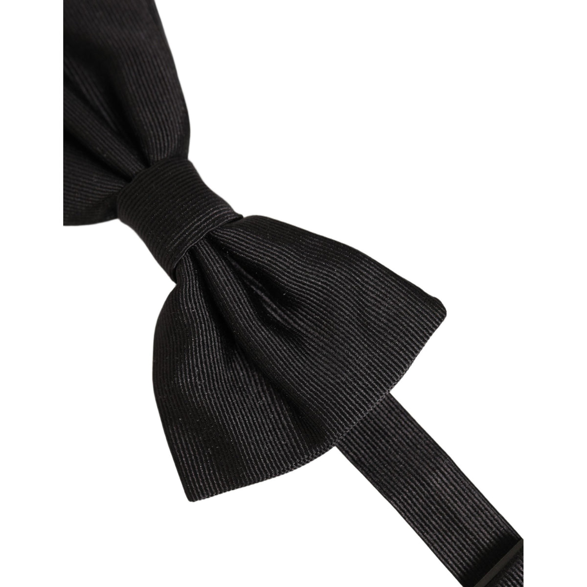 Men Black 100% Silk Adjustable Neck Papillon Bow Tie