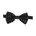 Dolce & Gabbana Black White Polka Dot Adjustable Neck Papillon Bow Tie