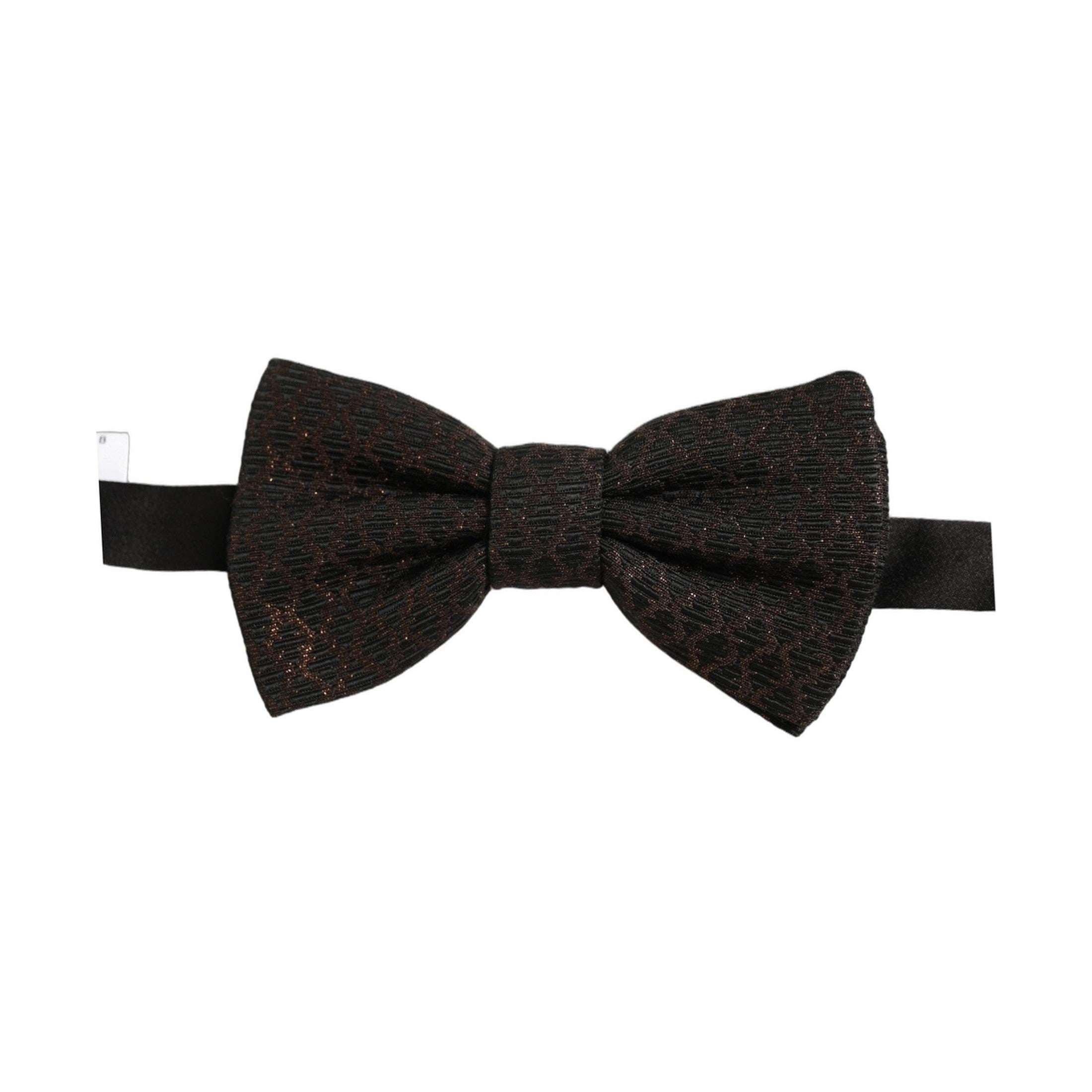 Dolce & Gabbana Men Brown 100% Silk Adjustable Neck Papillon Bow Tie