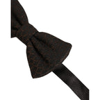 Dolce & Gabbana Men Brown 100% Silk Adjustable Neck Papillon Bow Tie