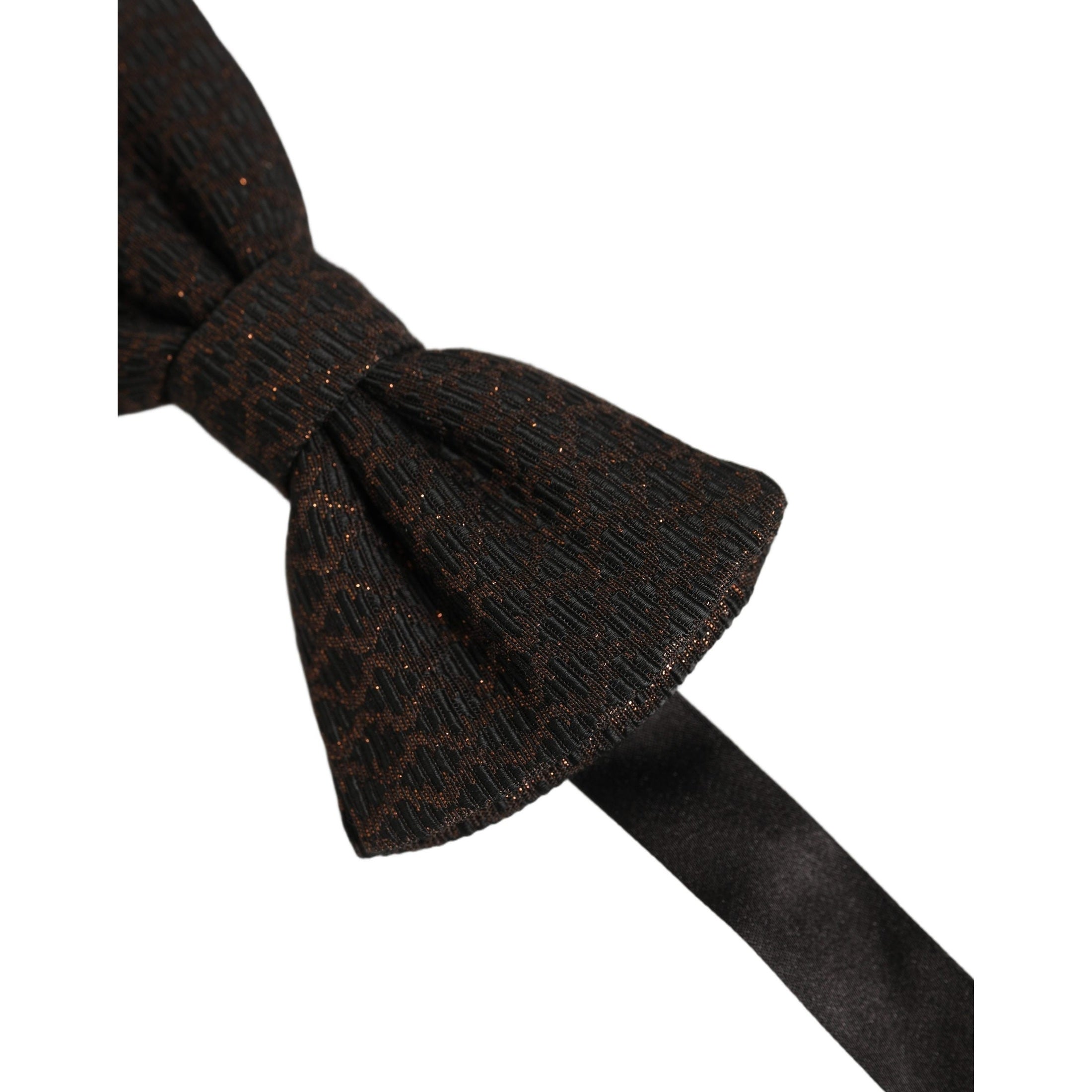 Dolce & Gabbana Men Brown 100% Silk Adjustable Neck Papillon Bow Tie