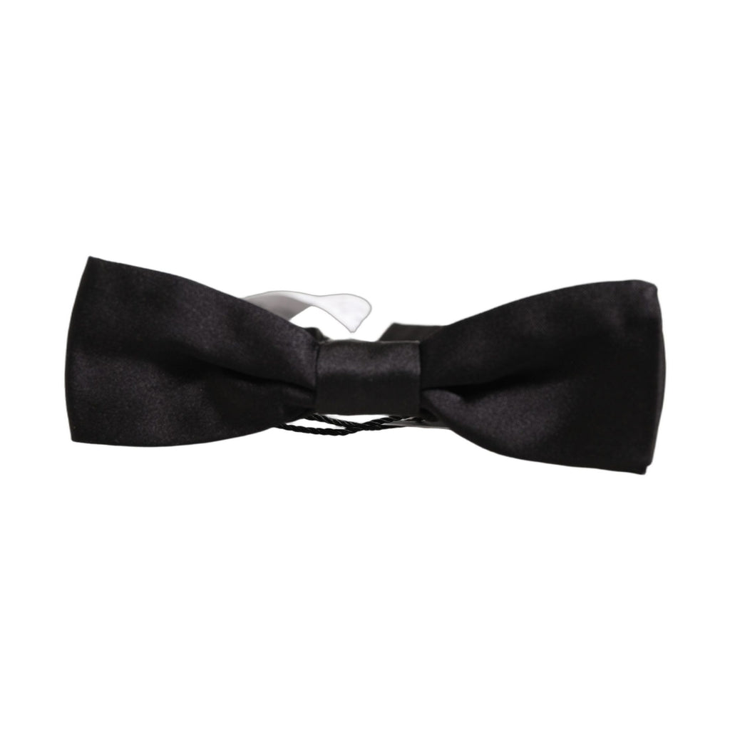 Dolce & Gabbana Men Black 100% Silk Adjustable Neck Papillon Bow Tie