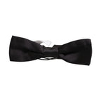 Dolce & Gabbana Men Black 100% Silk Adjustable Neck Papillon Bow Tie