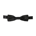Dolce & Gabbana Men Black 100% Silk Adjustable Neck Papillon Bow Tie