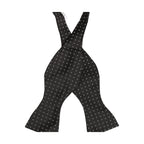 Dolce & Gabbana Black White Polka Dot Adjustable Neck Papillon Bow Tie