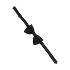 Dolce & Gabbana Men Black Silk Brocade Adjustable Neck Papillon Bow Tie