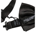 Dolce & Gabbana Men Black 100% Silk Adjustable Neck Papillon Bow Tie