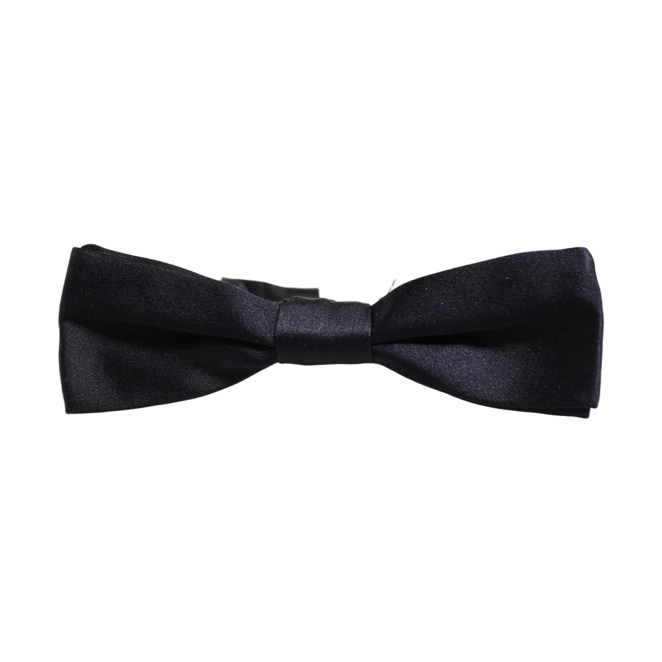 Dolce & Gabbana Men Black 100% Silk Adjustable Neck Papillon Bow Tie